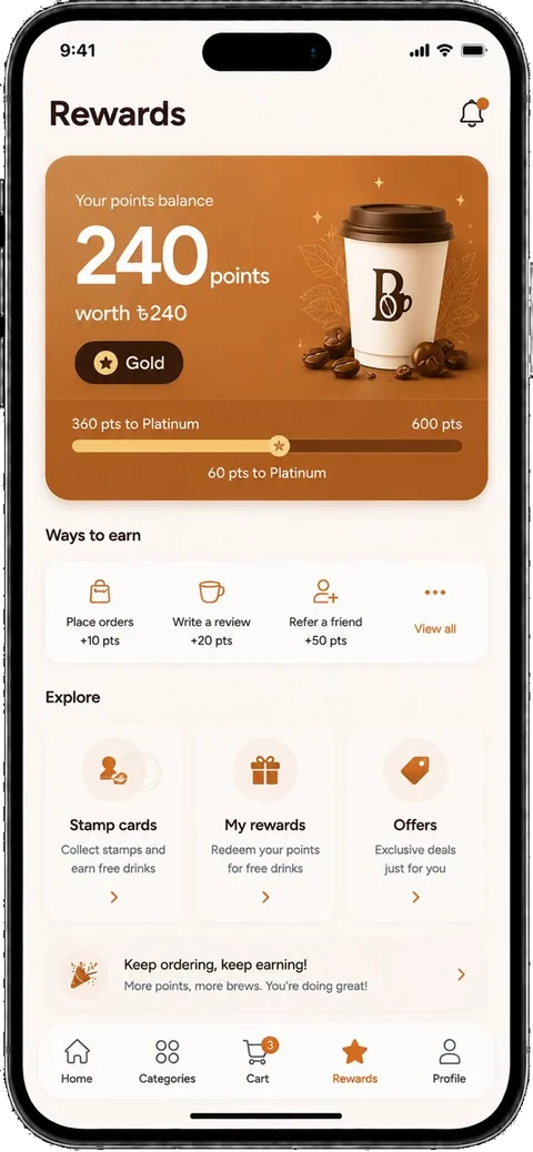 Brewhaus — customer app — preview